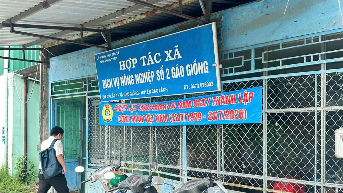 Trụ sở một hợp tác xã nông nghiệp tại Đồng Tháp